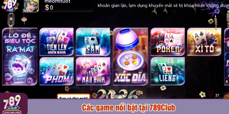Các game nổi bật tại 789Club